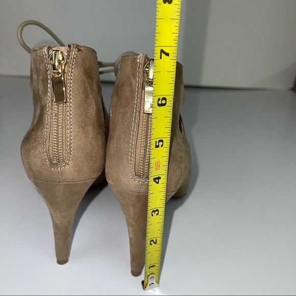 a.n.a. Chance Taupe Peep Toe Strappy Heel Shoe 8 - Picture 8 of 14